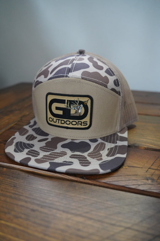 GD Outdoors Old School Brown Camo Hat